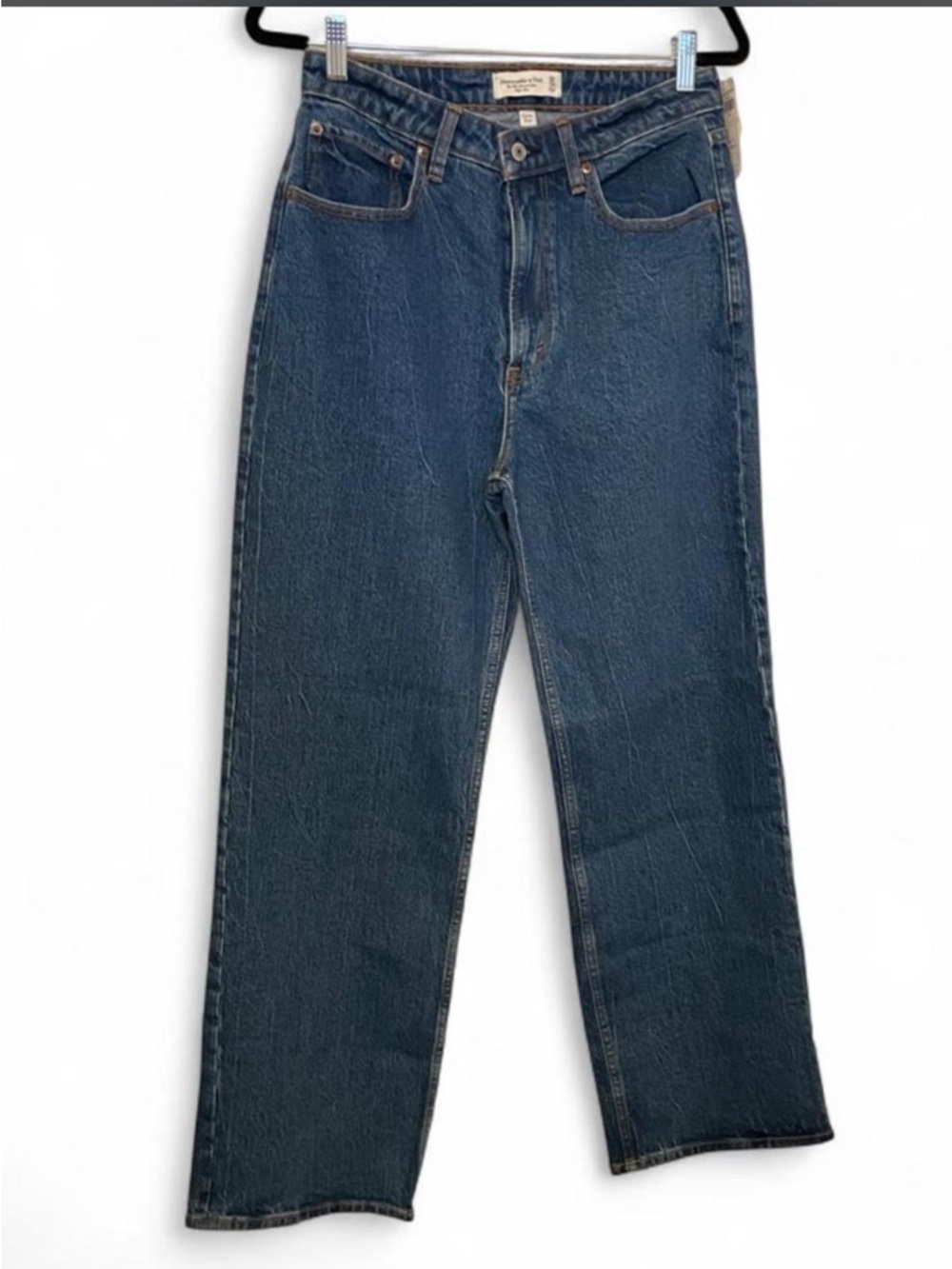 Abercrombie & Fitch Dark Blue Curve Love 90s Relaxed Jeans